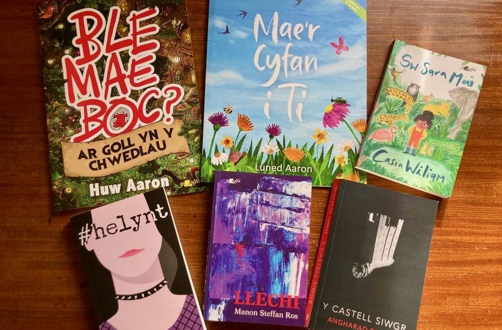 The covers of the six books shortlisted in the Welsh-language primary and secondary age categories of the 2021 Tir na n-Og Awards