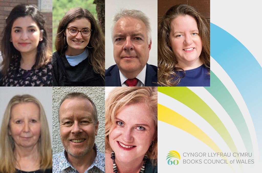 Seven appointments have been made to the Books Council of Wales’s new Board of Trustees. Top row (L-R) Rajvi Glasbrook Griffiths, Lowri Ifor, Professor Carwyn Jones, Alwena Hughes Moakes. Bottom row (L-R) Linda Tomos, Professor Gerwyn Wiliams and Dr Caroline Owen Wintersgill.