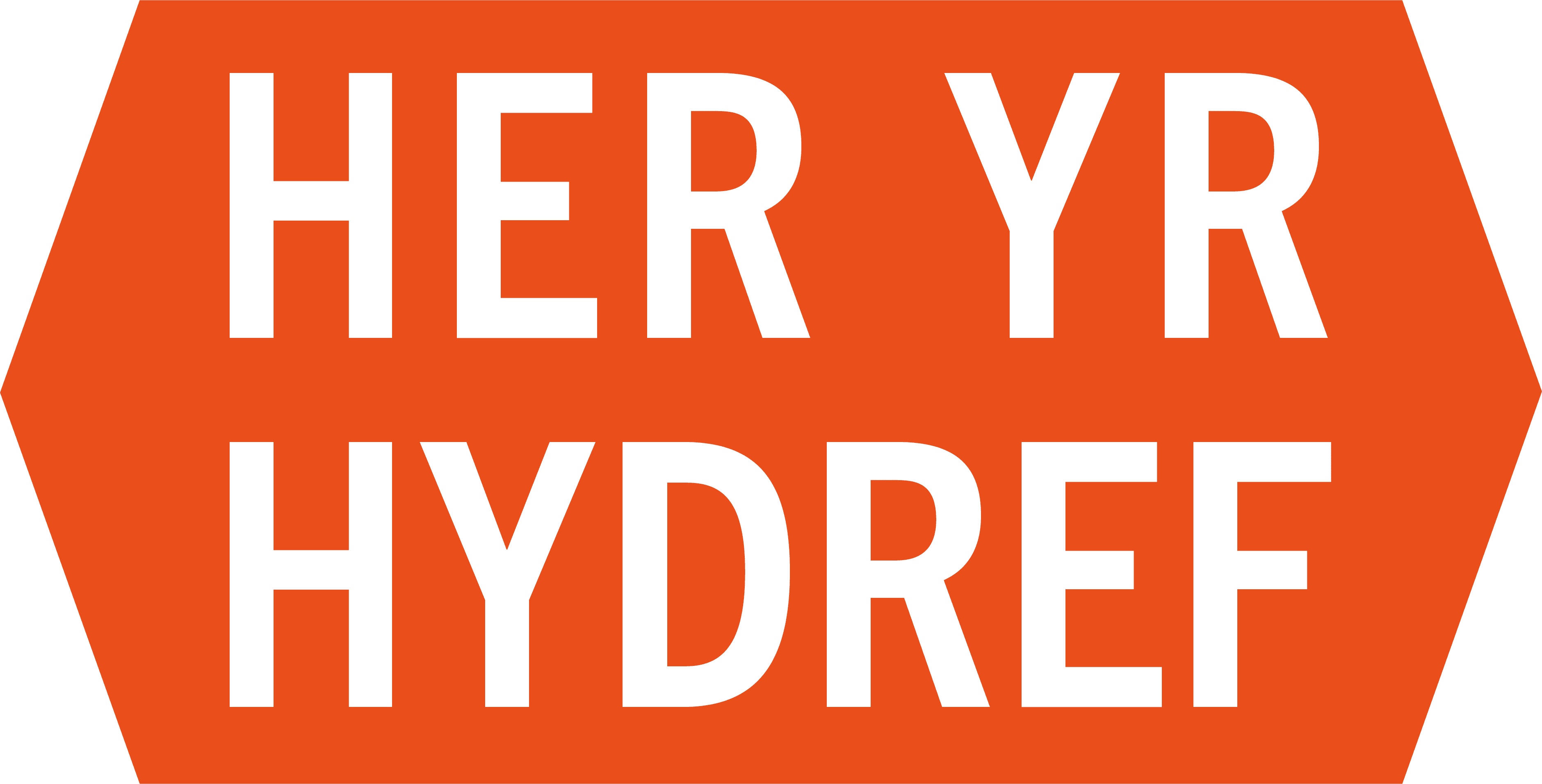 Her yr Hydref logo - White writing on orange background