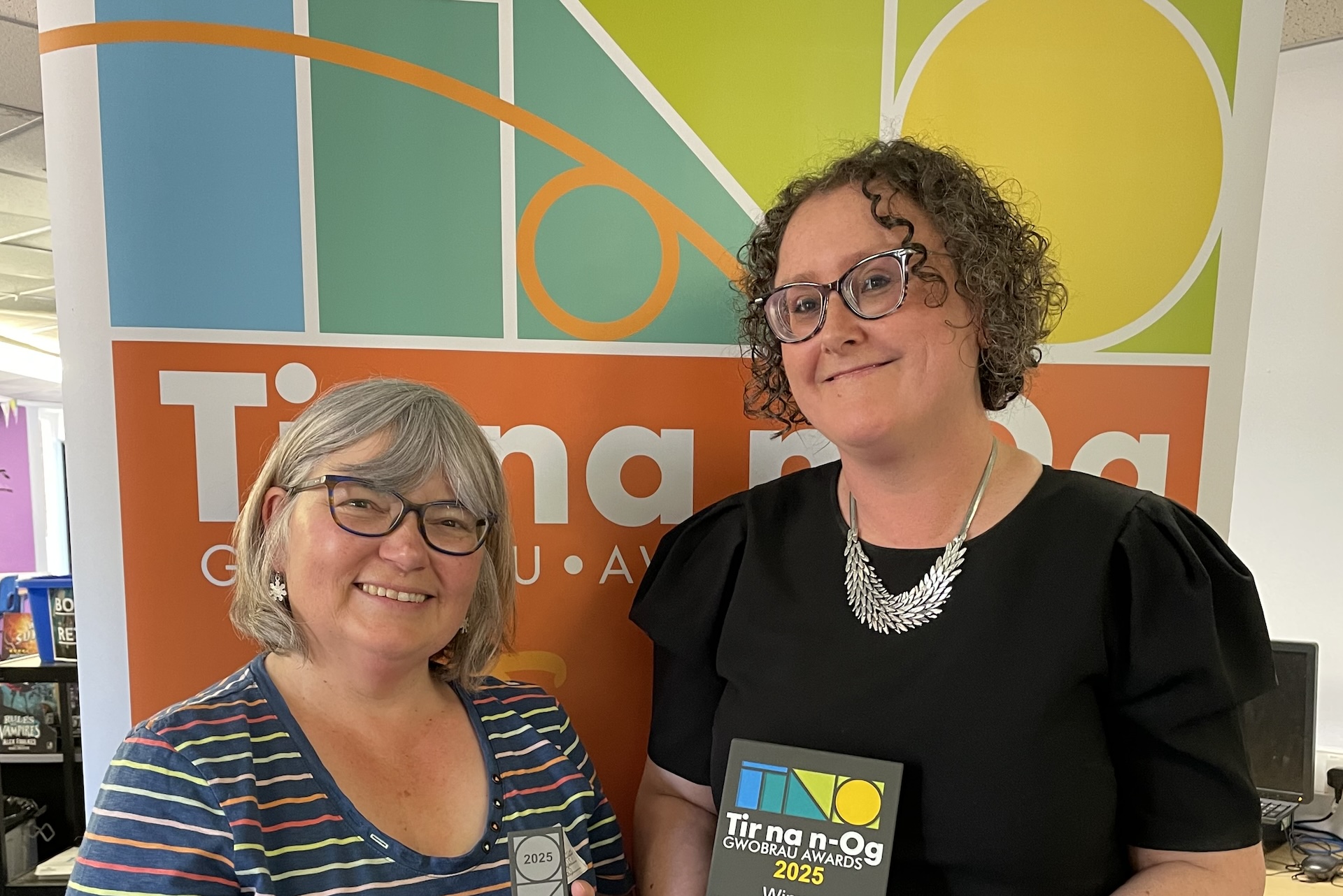 Claire Fayers, winner of the 2025 Tir na n-Og Readers Choice Award and 